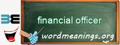 WordMeaning blackboard for financial officer